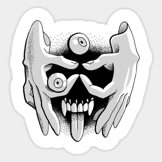 Hand Face Sticker by emilpytlik